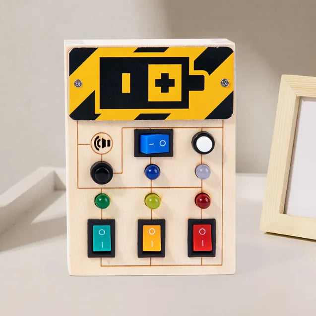 Bright Start LED Wooden Busy Board β Early Learning Toy for Kids