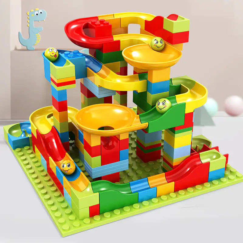 168-Piece Pellet Slide Building Blocks Track Puzzle Set
