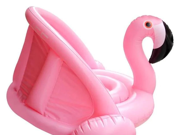 Baby Swimming Ring with Flamingo Car Shade Seat