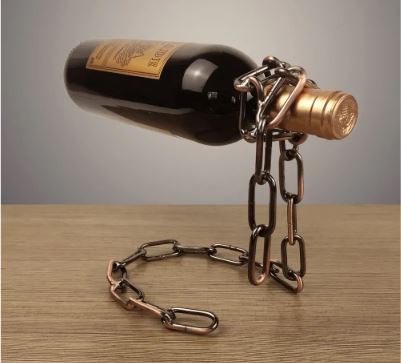 Magic Iron Chain Wine Bottle Holder
