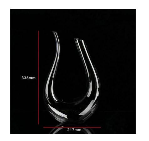 Crystal U-shaped 1500ml Wine Decanter