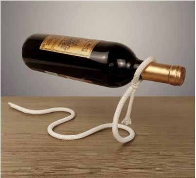 Suspended Rope Wine Bottle
