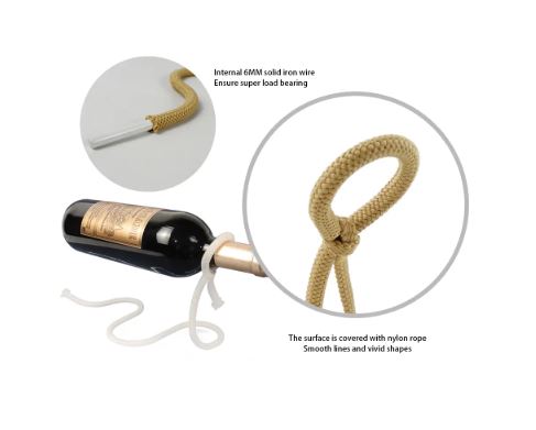 Suspended Rope Wine Bottle