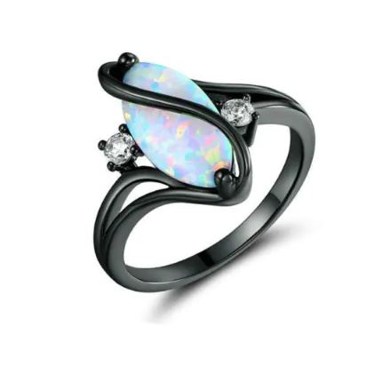 Vintage Marquise Imitation Opal Ring