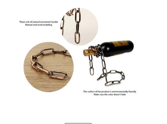 Magic Iron Chain Wine Bottle Holder