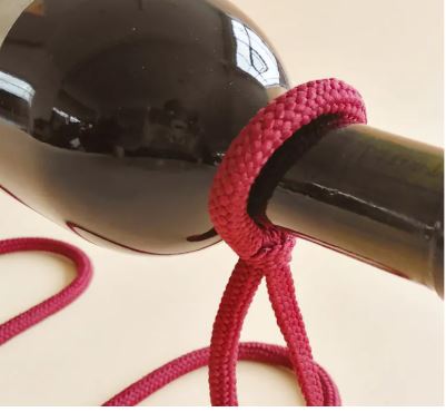 Suspended Rope Wine Bottle