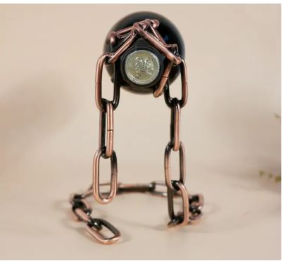 Magic Iron Chain Wine Bottle Holder