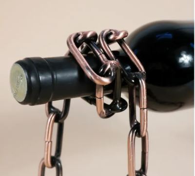 Magic Iron Chain Wine Bottle Holder