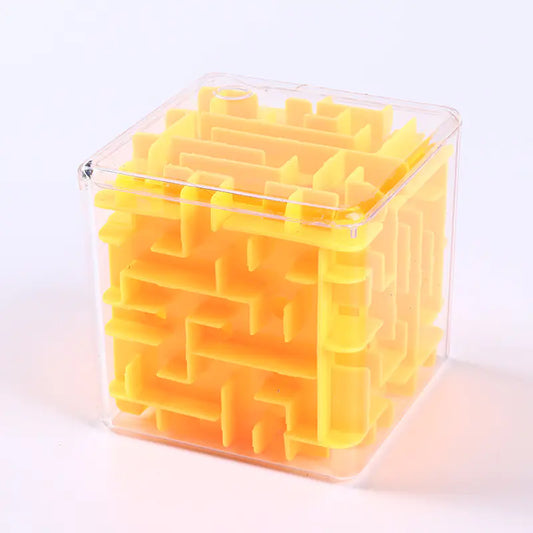 3D Transparent Maze Magic Cube Puzzle for Kids