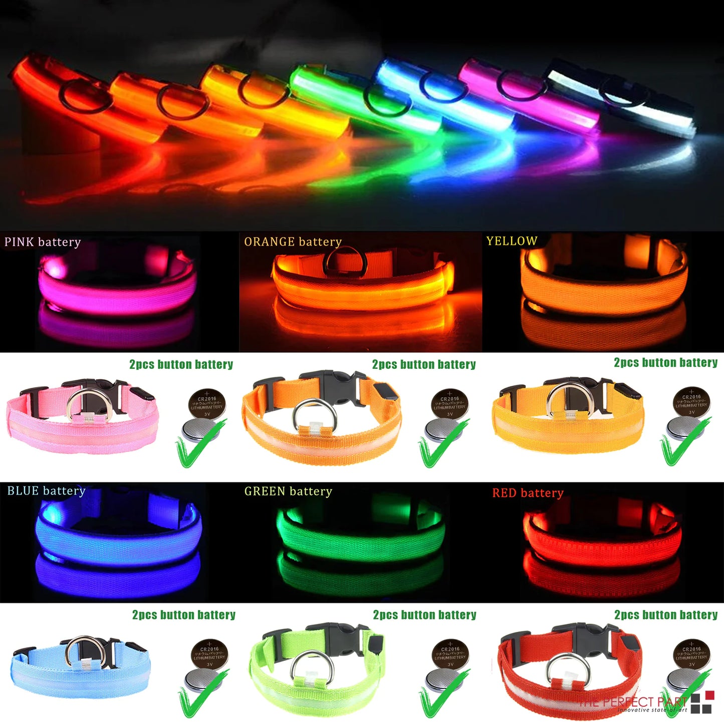 LED Dog Collar  Waterproof