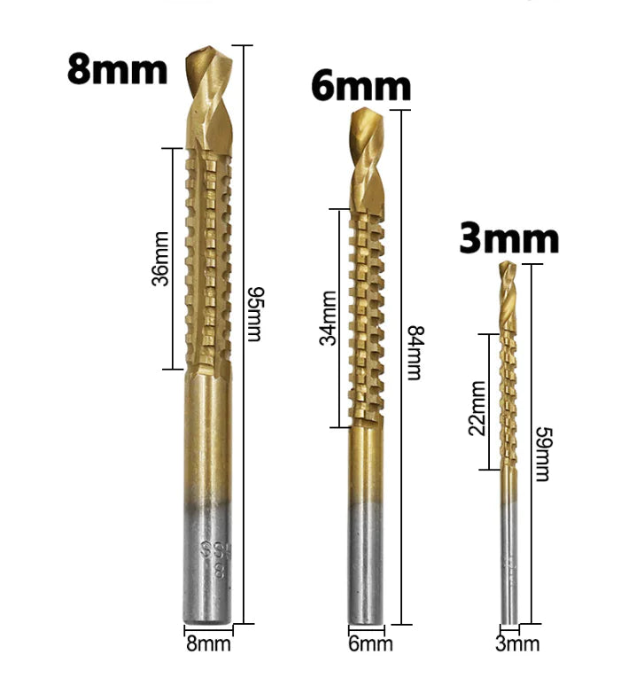 Step Drill Groove Saw Set (6 Pieces)