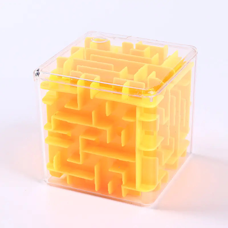 3D Transparent Maze Magic Cube Puzzle for Kids