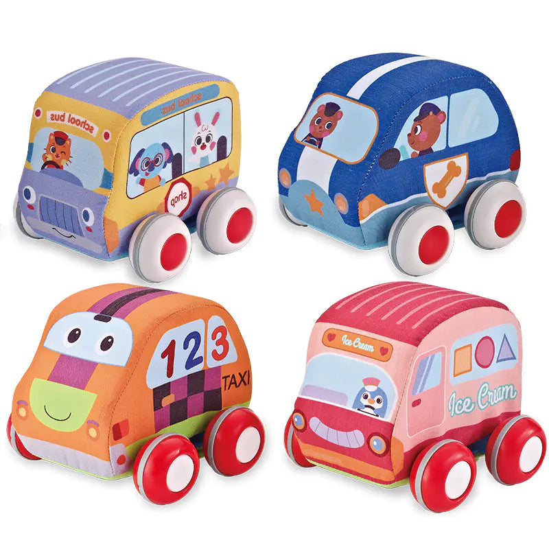 Baby Toy Car with Pull-Back and Inertia Features