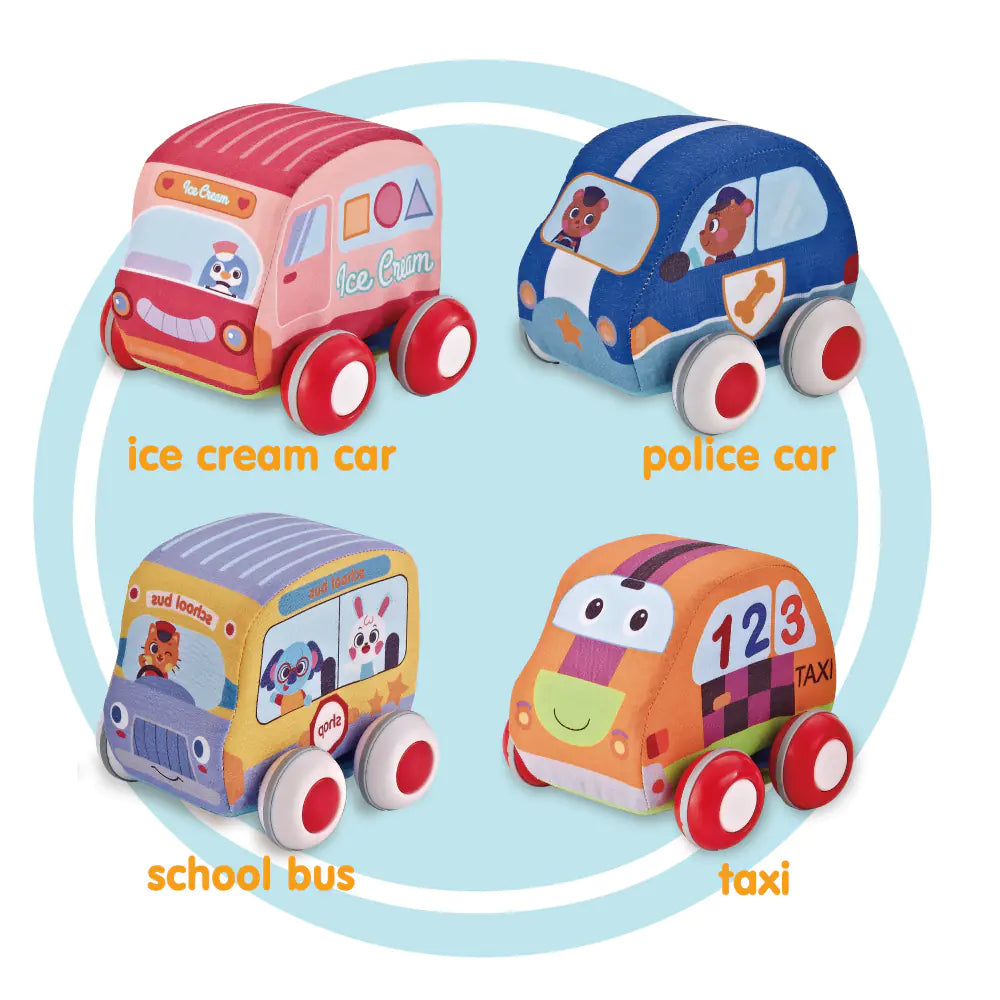 Baby Toy Car with Pull-Back and Inertia Features