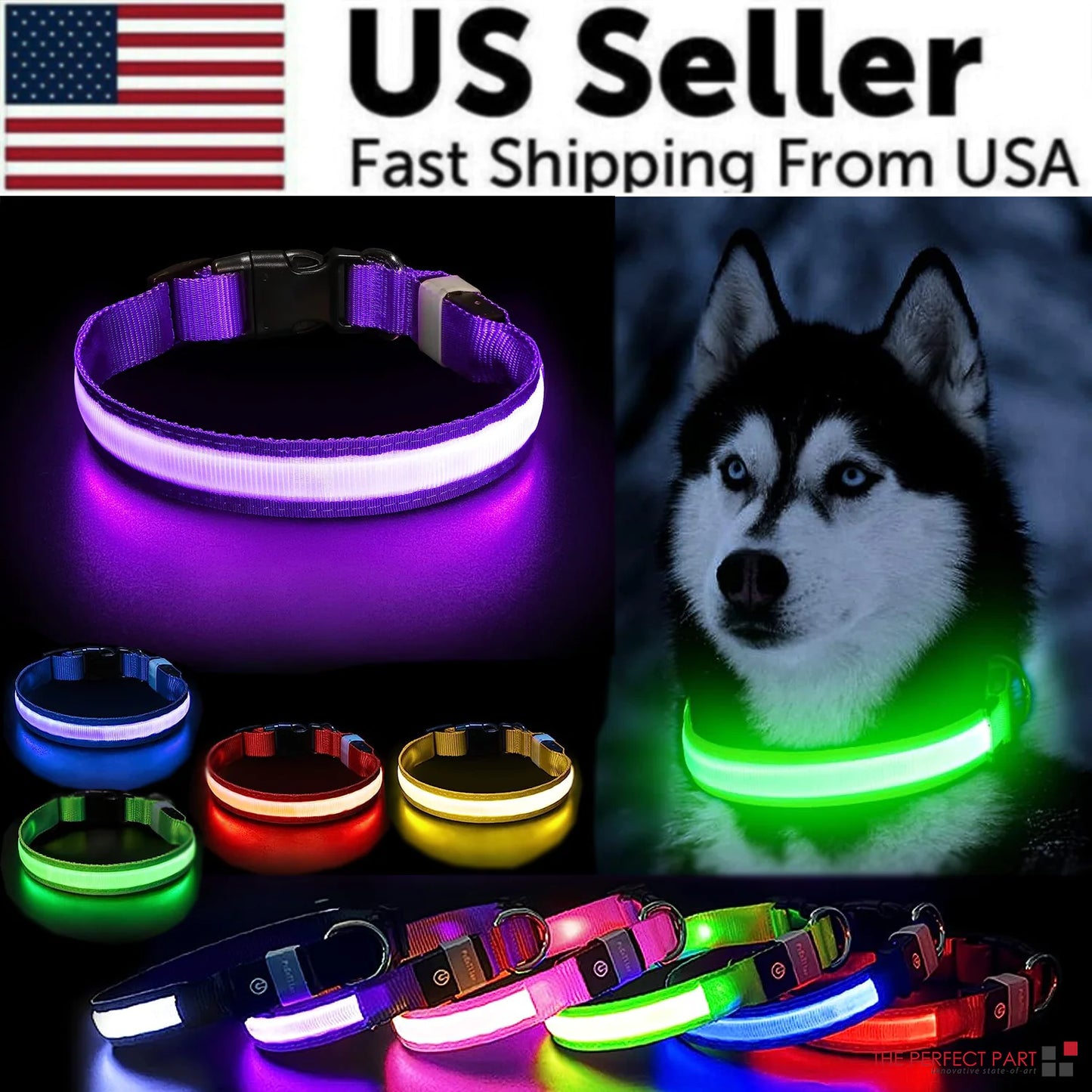 LED Dog Collar  Waterproof