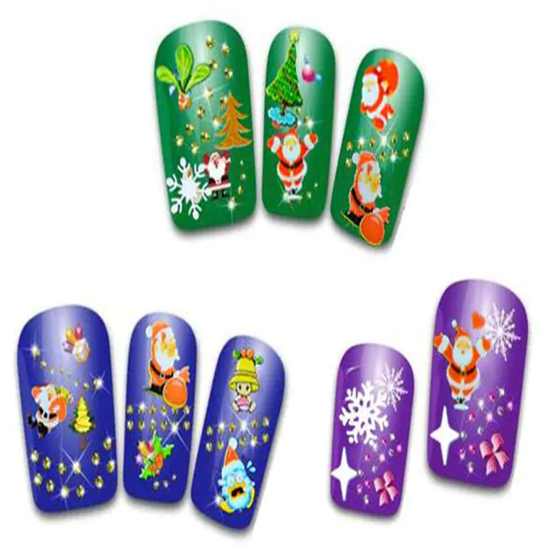 3D Nail Stickers for Halloween and Christmas Decor