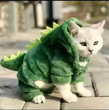 Pet Cat Dog Halloween Dog Clothes for Small Dogs Funny Dinosaur Costume
