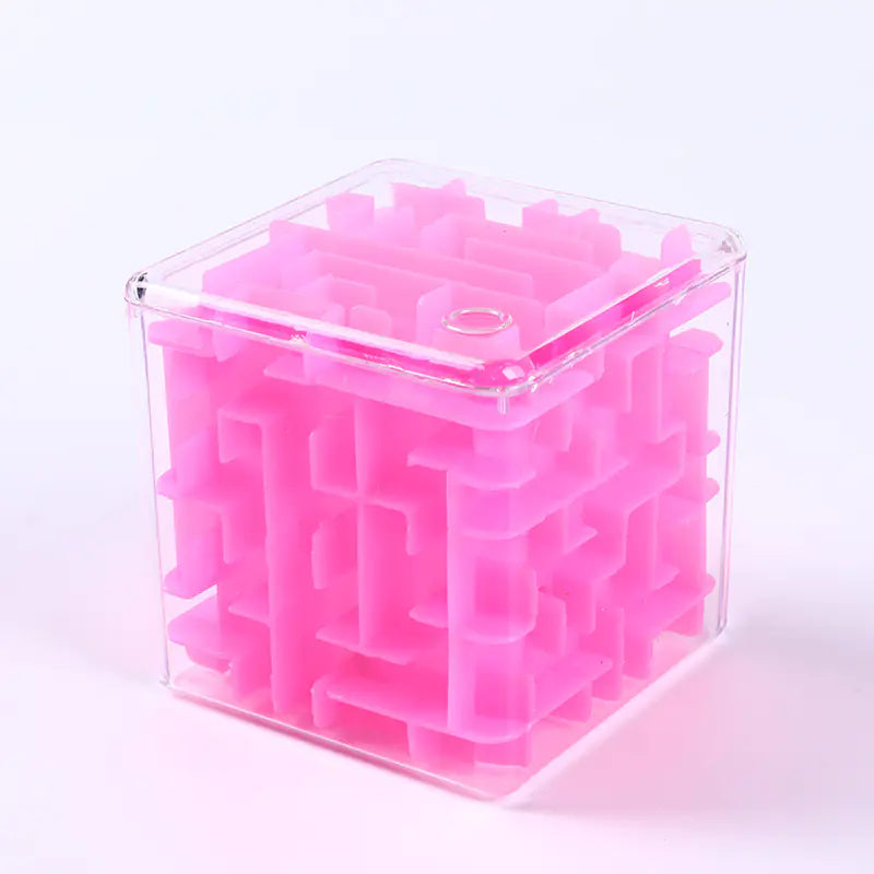 3D Transparent Maze Magic Cube Puzzle for Kids