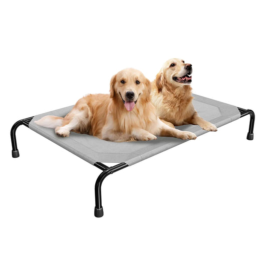 Simple Trending Dog Bed Raised for Extra Large Dog Waterproof XL Pet Cot Breathable Big Dog Bed Load 400lb Grey