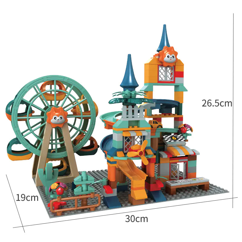 Children's Small Building Blocks Ferris Wheel Slide Set