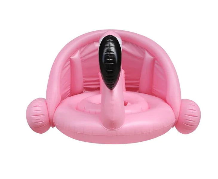 Baby Swimming Ring with Flamingo Car Shade Seat
