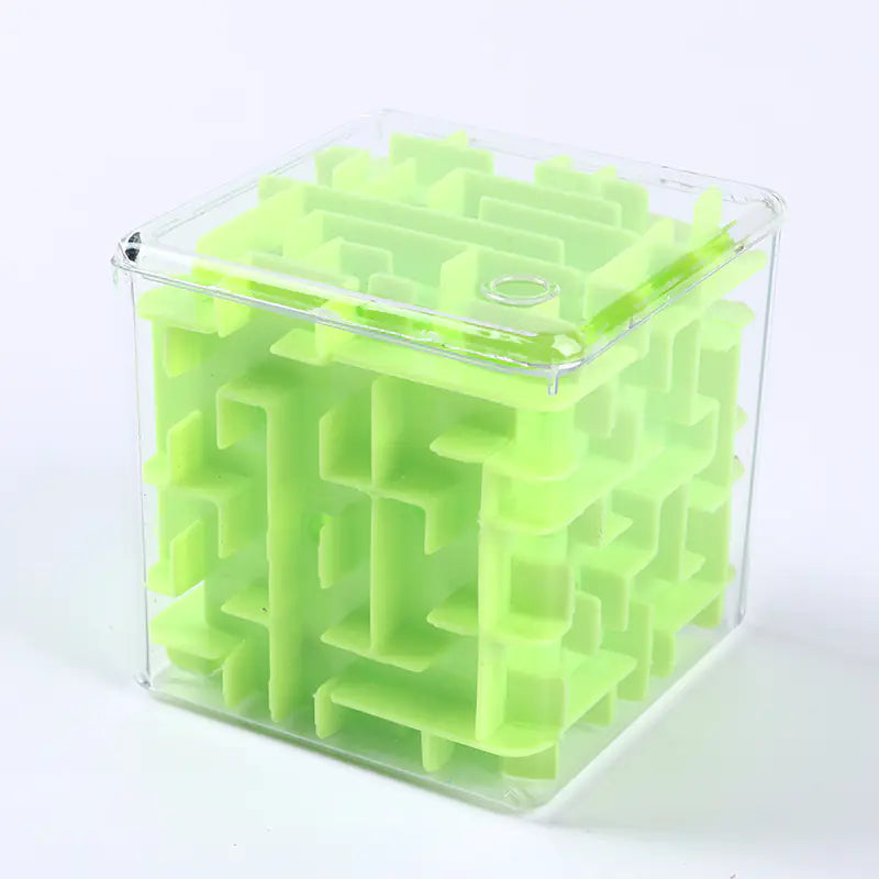 3D Transparent Maze Magic Cube Puzzle for Kids