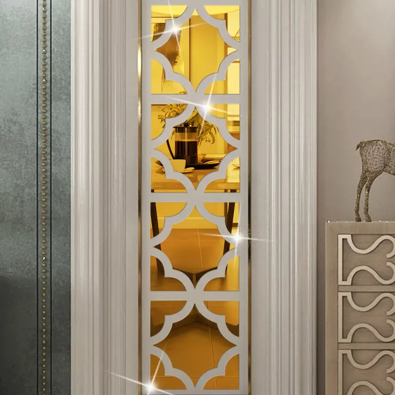 4pcs Shatterproof Acrylic Mirror Decorative Stickers