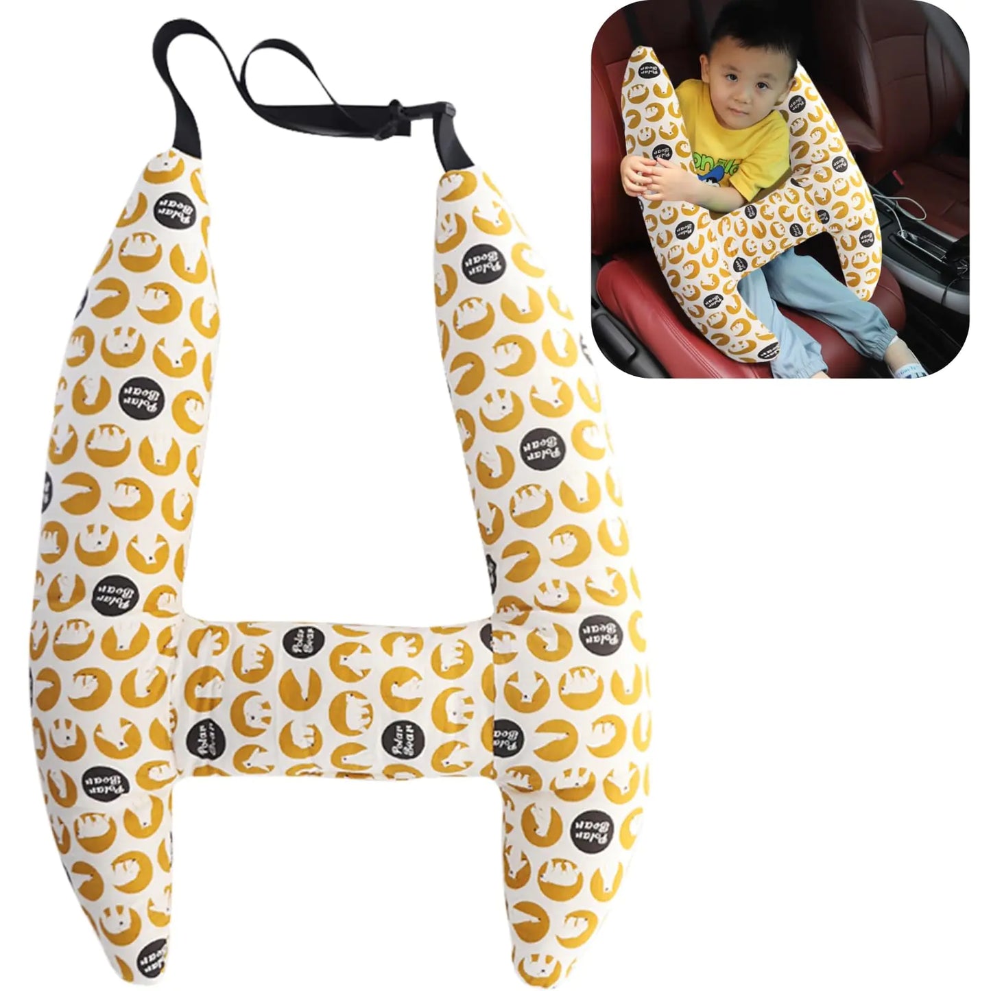 Beisto Travel Pillow for Kids Car Pillow for Sleeping Neck Pillow for Car Seat Head Neck Support Seatbelt Pillow for Roadtrip
