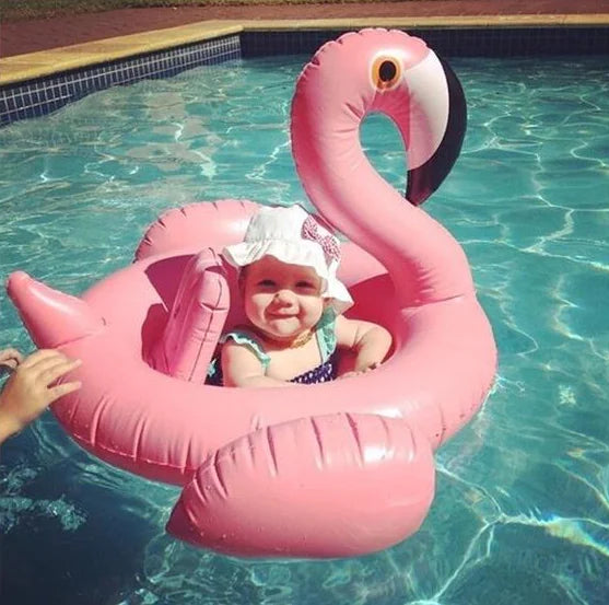 Baby Swimming Ring with Flamingo Car Shade Seat