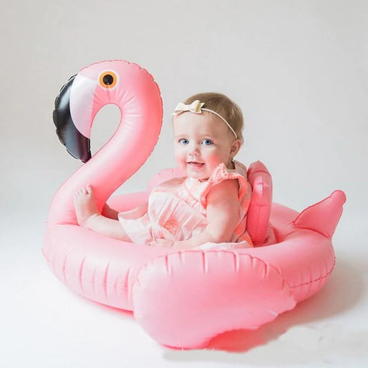 Baby Swimming Ring with Flamingo Car Shade Seat