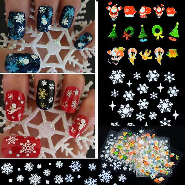3D Nail Stickers for Halloween and Christmas Decor