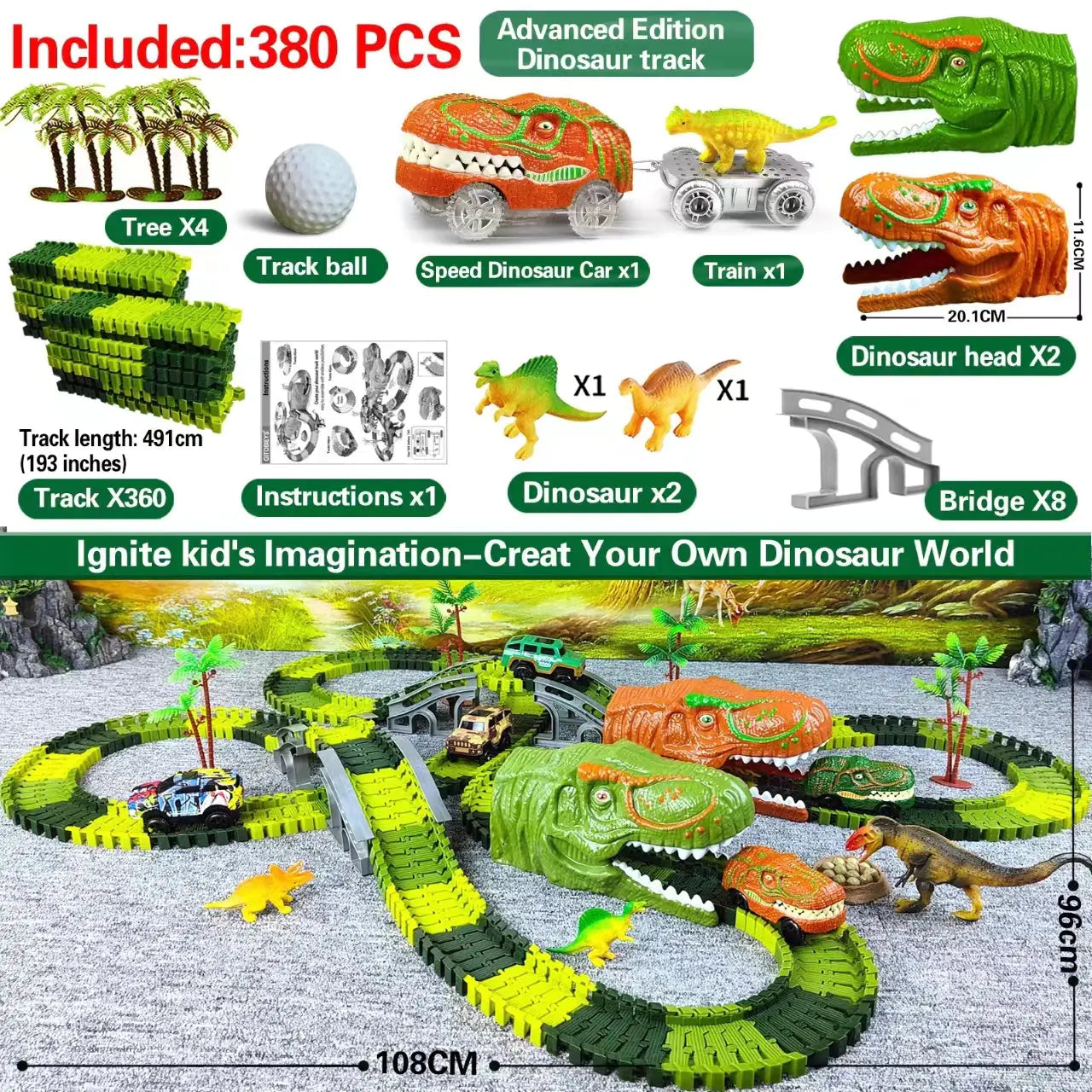 Dinosaur Climbing Track Toy